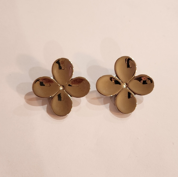 Angela Cummings Rare 1990s Silver Flower Earrings - Picture 5 of 8